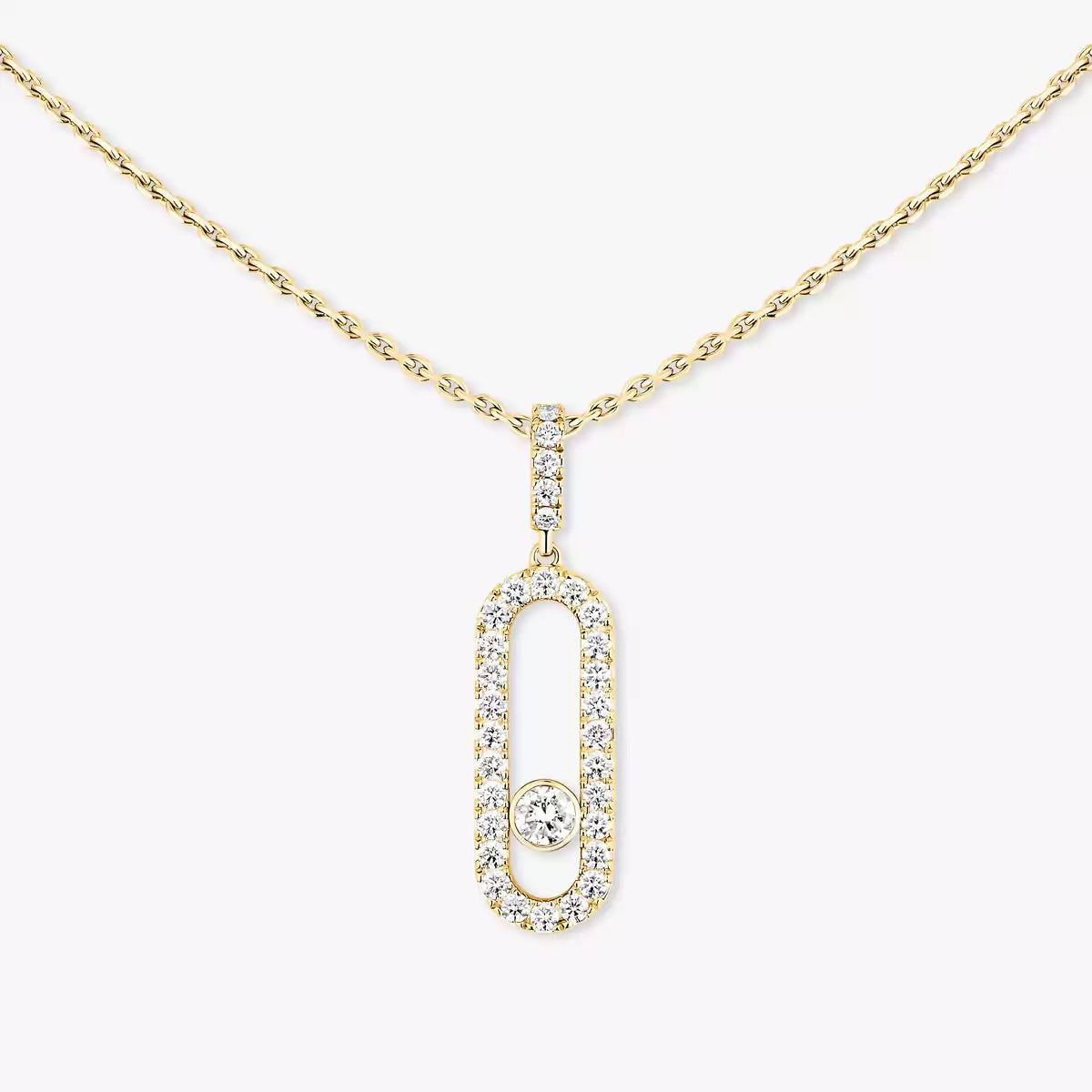 [GALE]Move Uno Diamond Necklace in Rose Gold