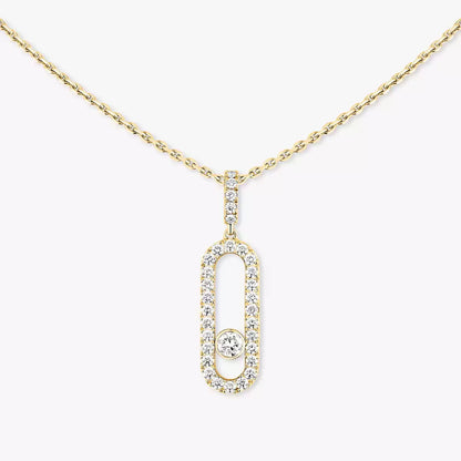 [GALE]Move Uno Diamond Necklace in Rose Gold