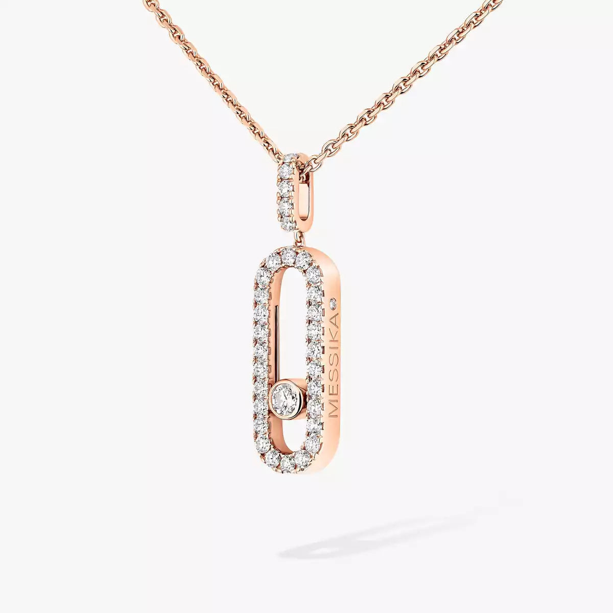[GALE]Move Uno Diamond Necklace in Rose Gold