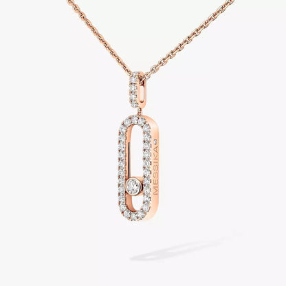 [GALE]Move Uno Diamond Necklace in Rose Gold