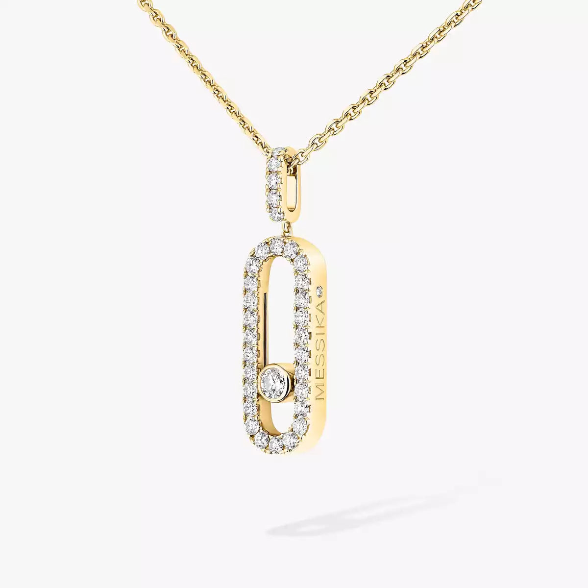 [GALE]Move Uno Diamond Necklace in Rose Gold