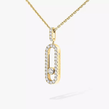 [GALE]Move Uno Diamond Necklace in Rose Gold