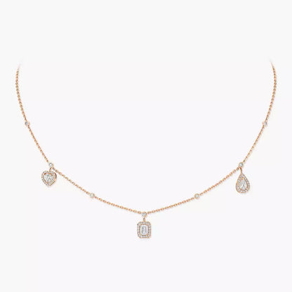 [GALE]My Twin Diamond Necklace in Silver