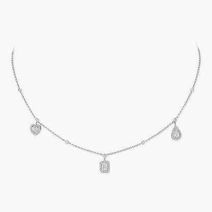 [GALE]My Twin Diamond Necklace in Silver