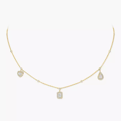 [GALE]My Twin Diamond Necklace in Silver