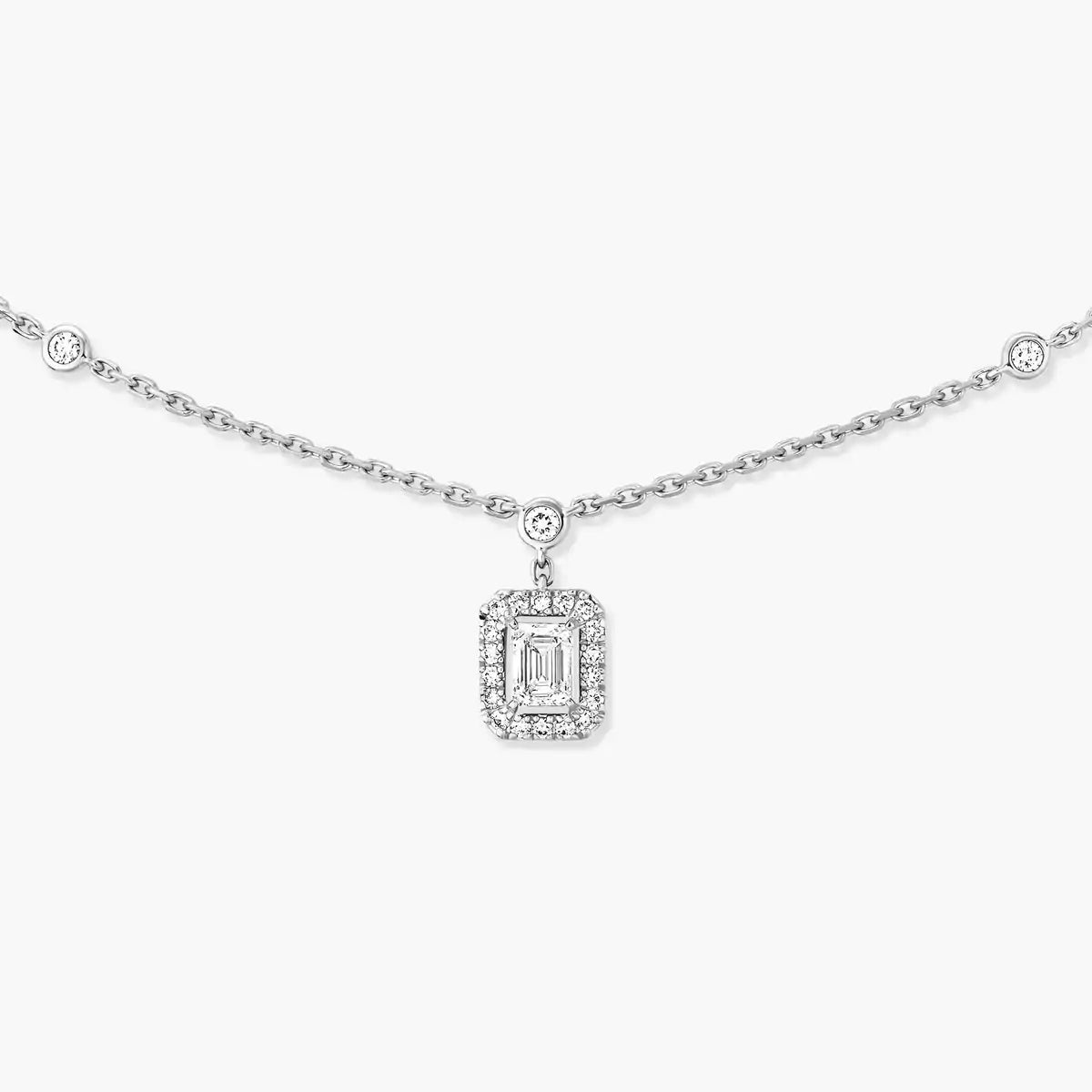 [GALE]My Twin Diamond Necklace in Silver