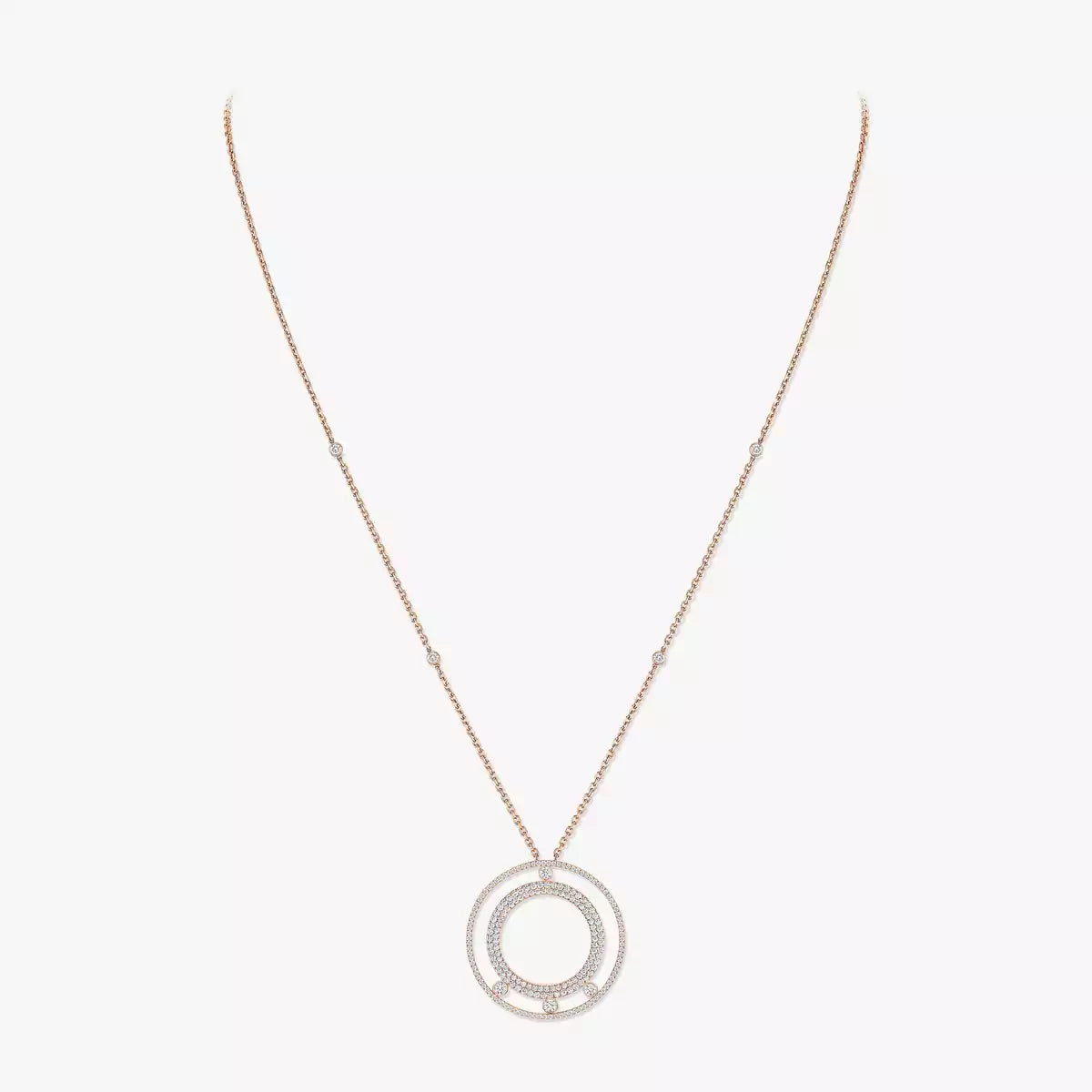 [GALE]Move Romane Long Pave_-Set Diamond Necklace