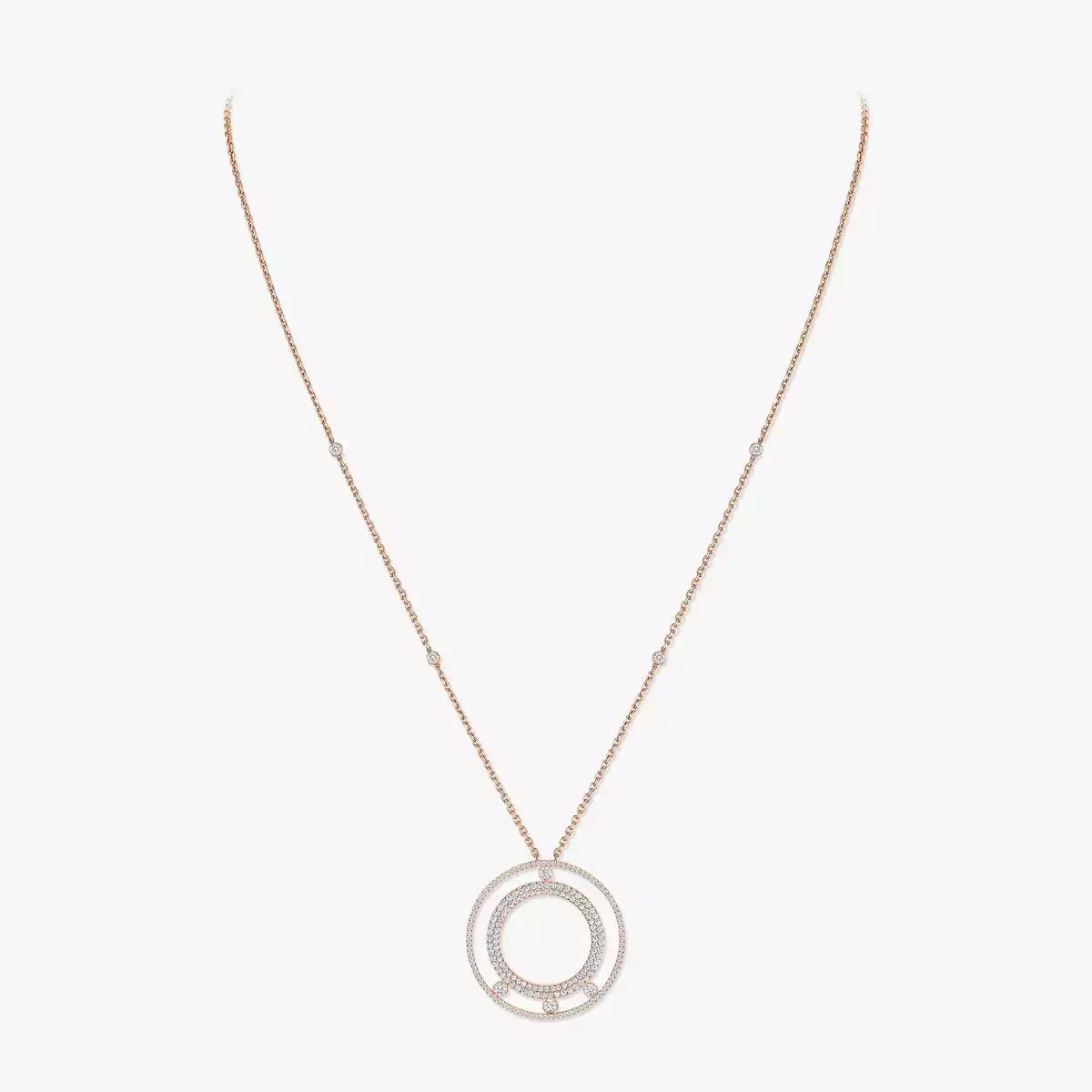 [GALE]Move Romane Long Pave_-Set Diamond Necklace