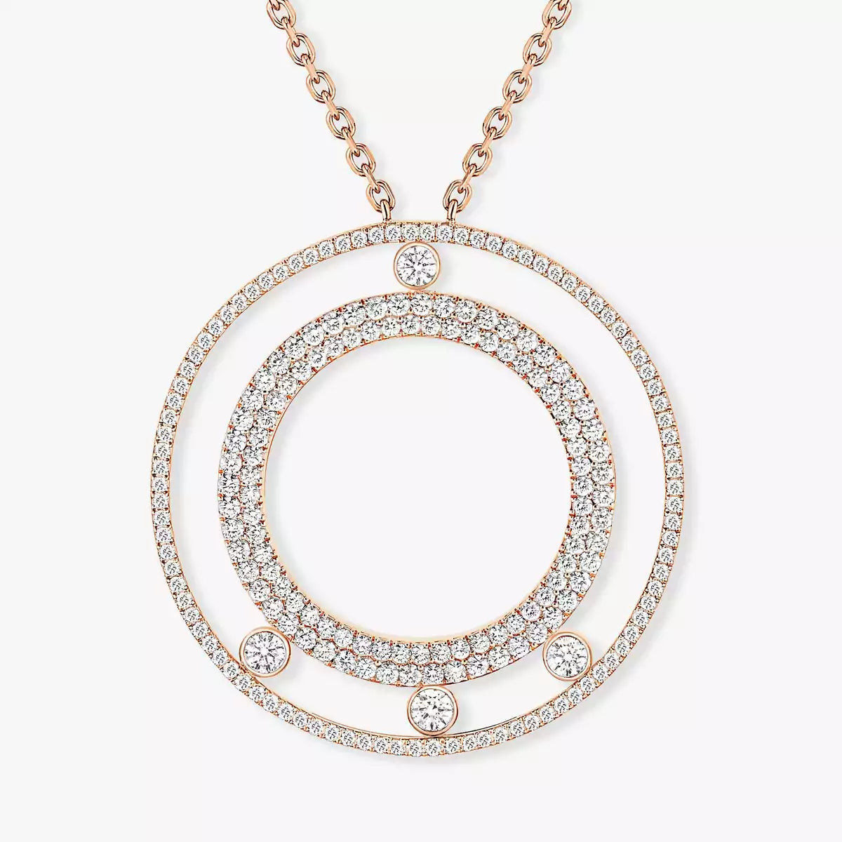 [GALE]Move Romane Long Pave_-Set Diamond Necklace