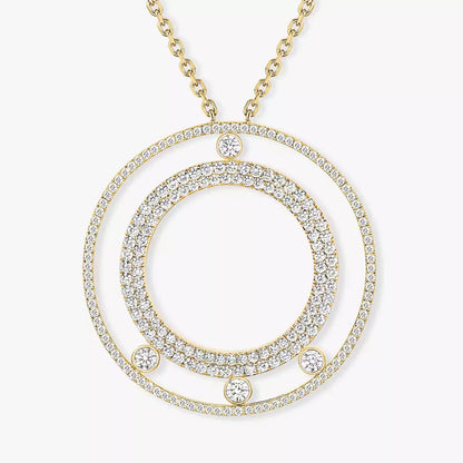 [GALE]Move Romane Long Pave_-Set Diamond Necklace