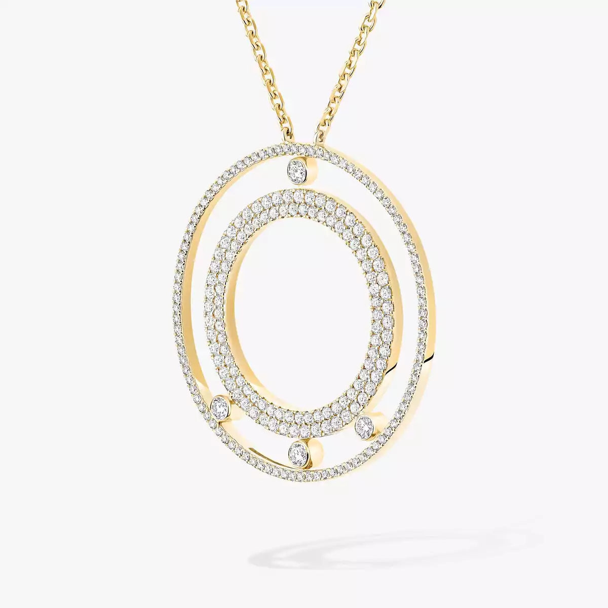 [GALE]Move Romane Long Pave_-Set Diamond Necklace