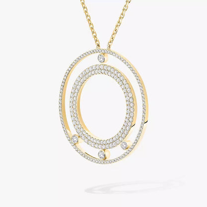 [GALE]Move Romane Long Pave_-Set Diamond Necklace