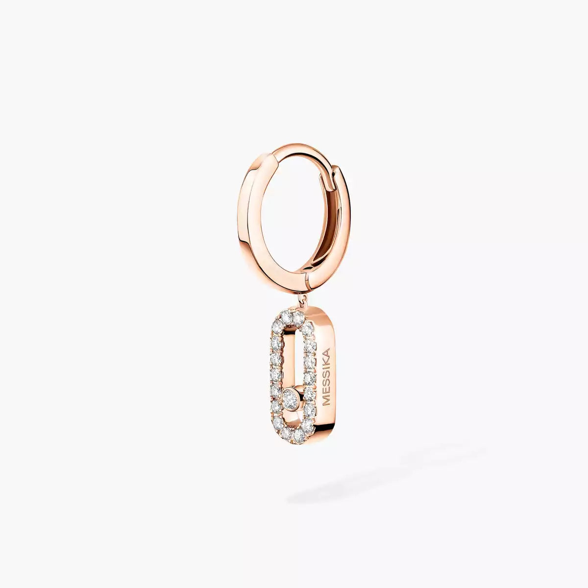 [GALE]Move Uno Single Diamond Hoop Earring