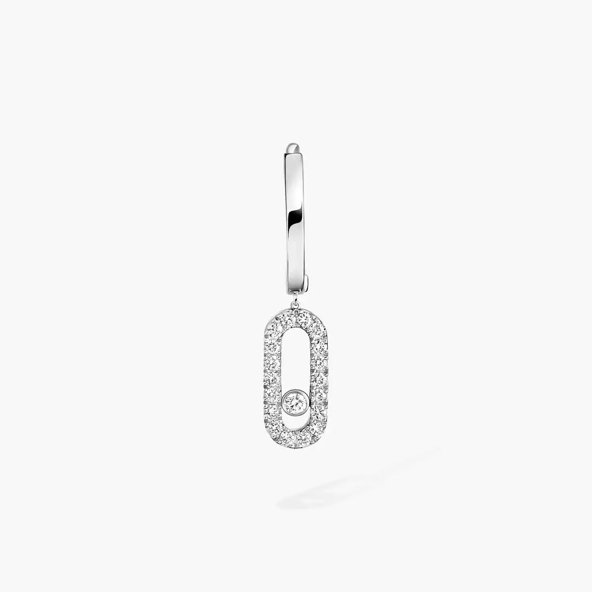[GALE]Move Uno Single Diamond Hoop Earring