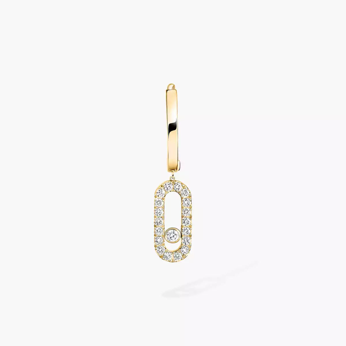 [GALE]Move Uno Single Diamond Hoop Earring