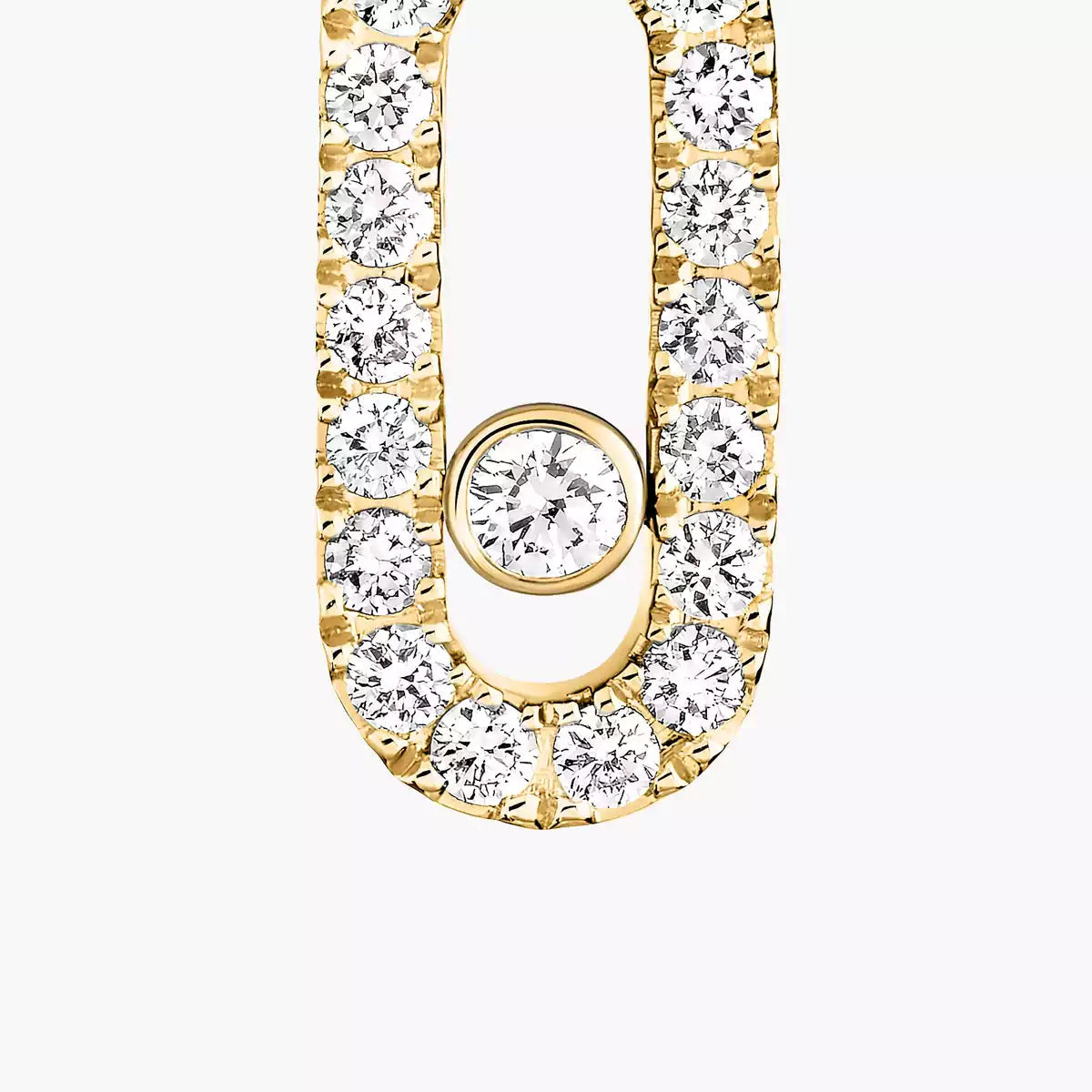 [GALE]Move Uno Single Diamond Hoop Earring