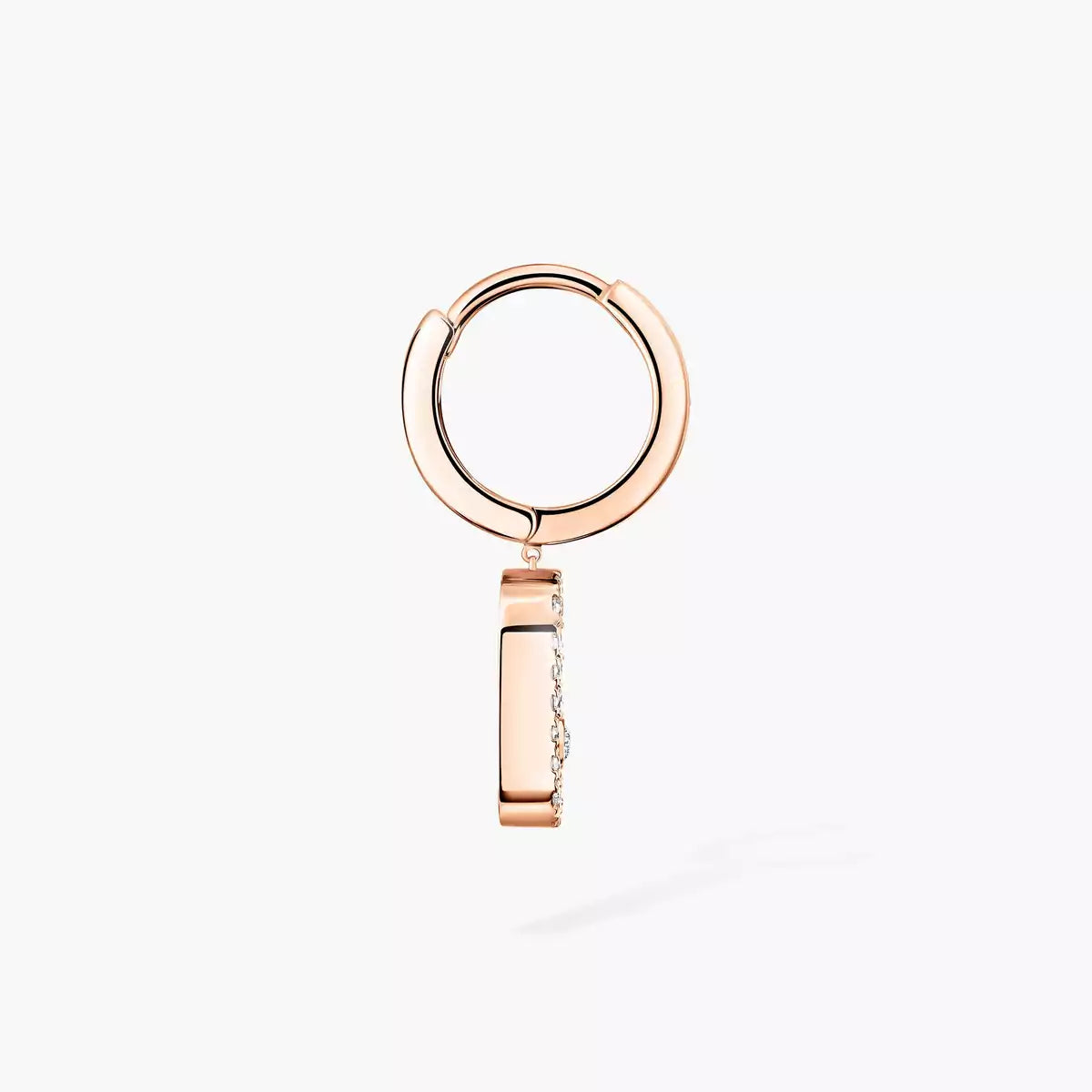 [GALE]Move Uno Single Diamond Hoop Earring