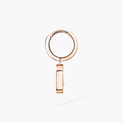 [GALE]Move Uno Single Diamond Hoop Earring