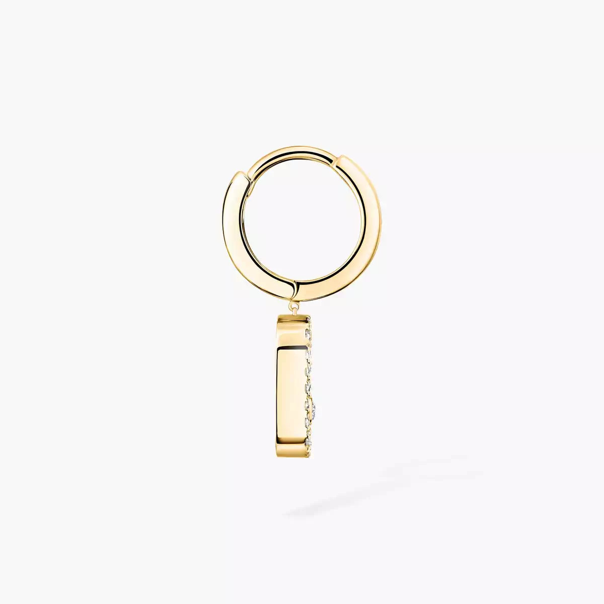 [GALE]Move Uno Single Diamond Hoop Earring