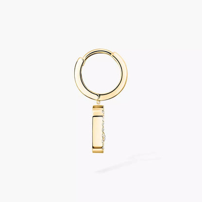 [GALE]Move Uno Single Diamond Hoop Earring