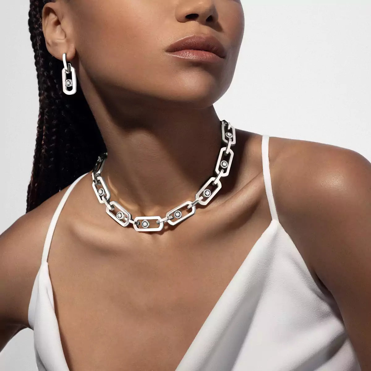 [GALE]So Move XL Diamond Pendant Earrings