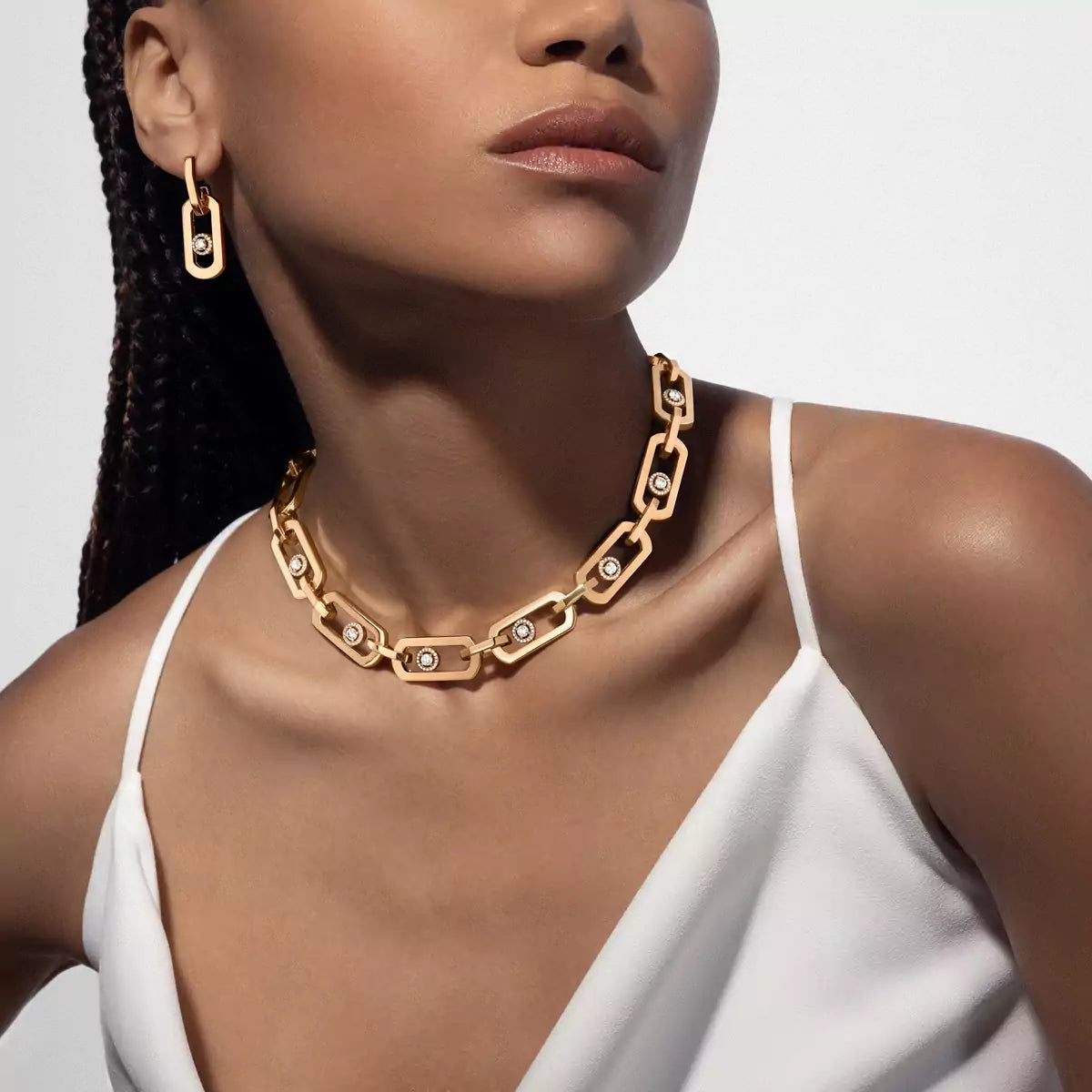 [GALE]So Move XL Diamond Pendant Earrings