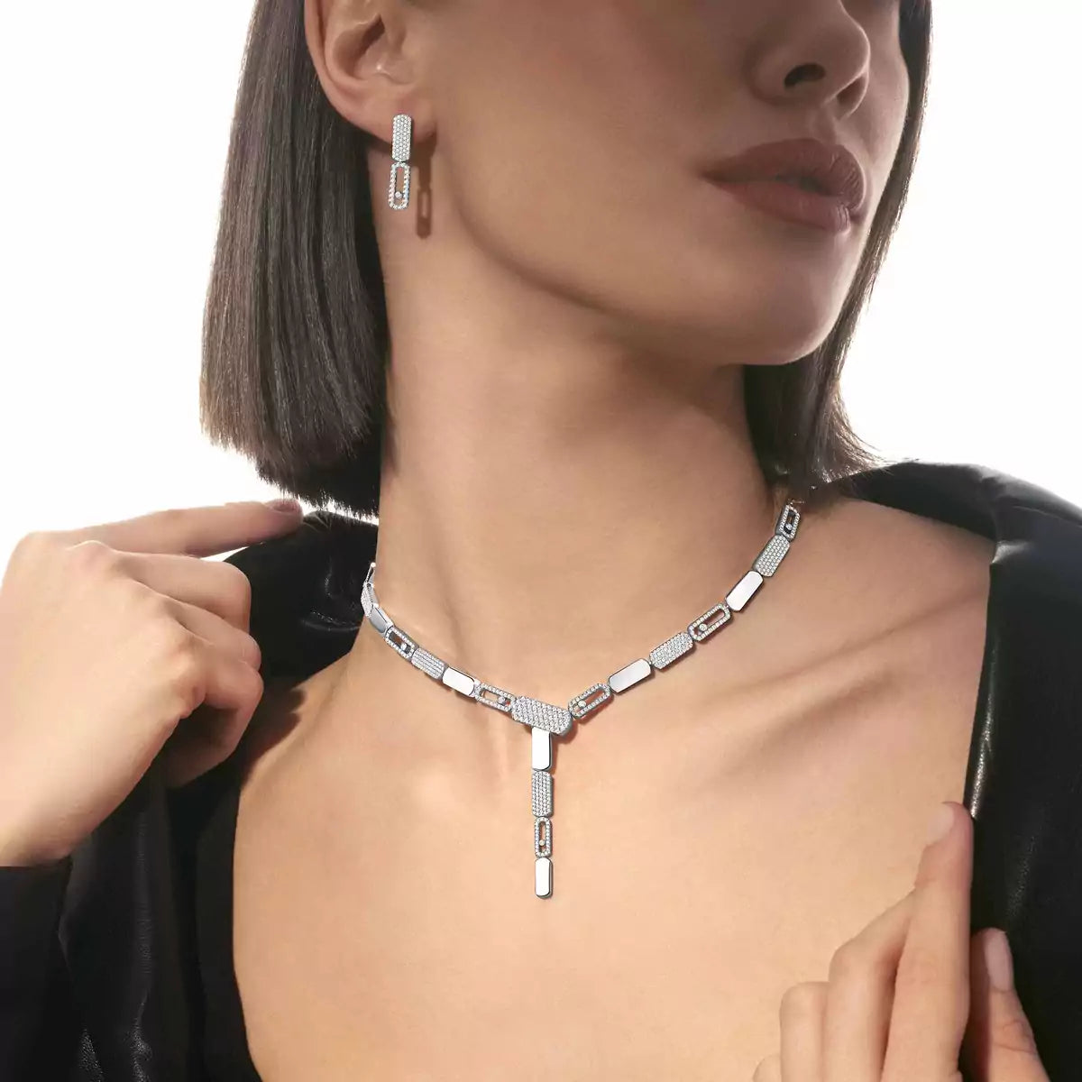 [GALE]Imperial Move SM Diamond Earrings