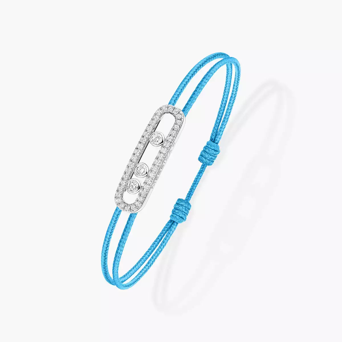 [GALE]Messika Care(s) pink cord pavé bracelet