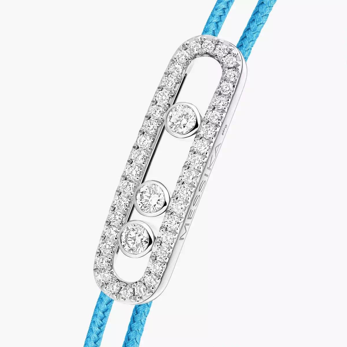 [GALE]Messika Care(s) pink cord pavé bracelet