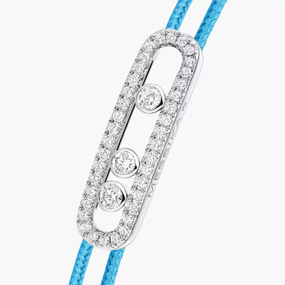 [GALE]Messika Care(s) pink cord pavé bracelet