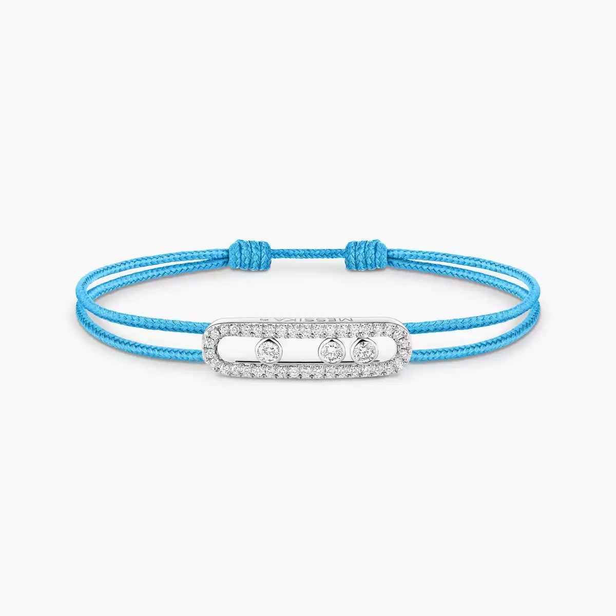 [GALE]Messika Care(s) pink cord pavé bracelet