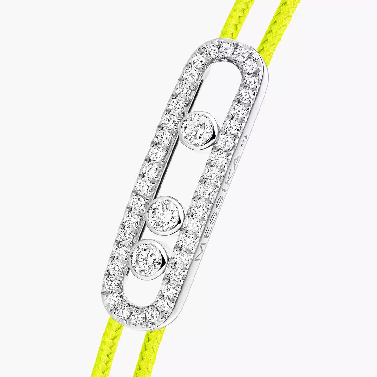 [GALE]Messika Care(s) pink cord pavé bracelet