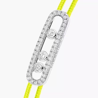 [GALE]Messika Care(s) pink cord pavé bracelet