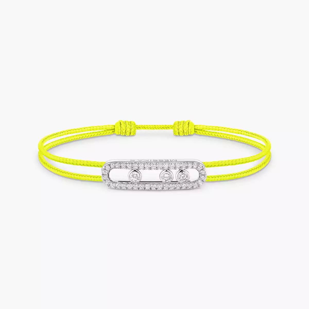 [GALE]Messika Care(s) pink cord pavé bracelet