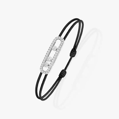 [GALE]Messika Care(s) pink cord pavé bracelet