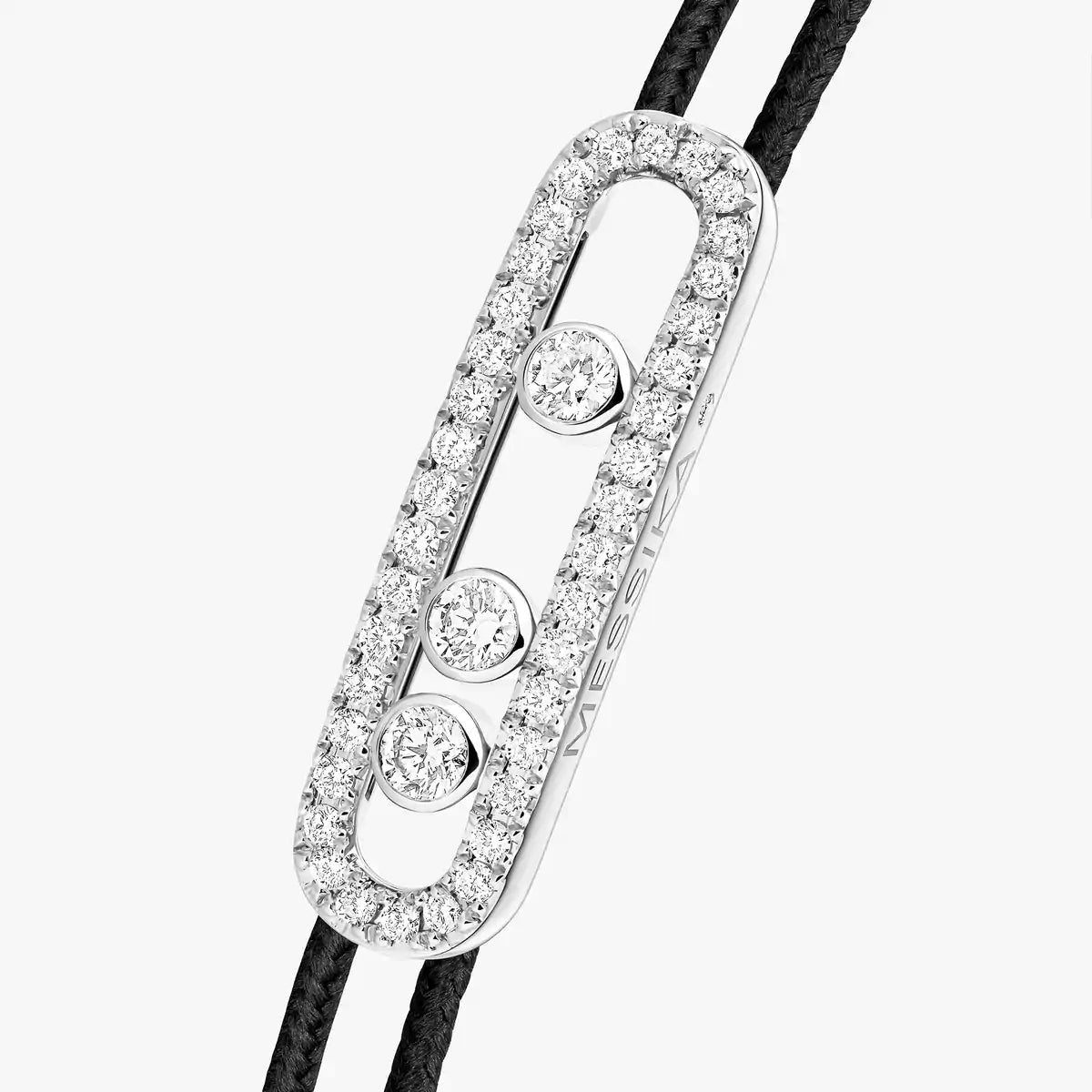 [GALE]Messika Care(s) pink cord pavé bracelet