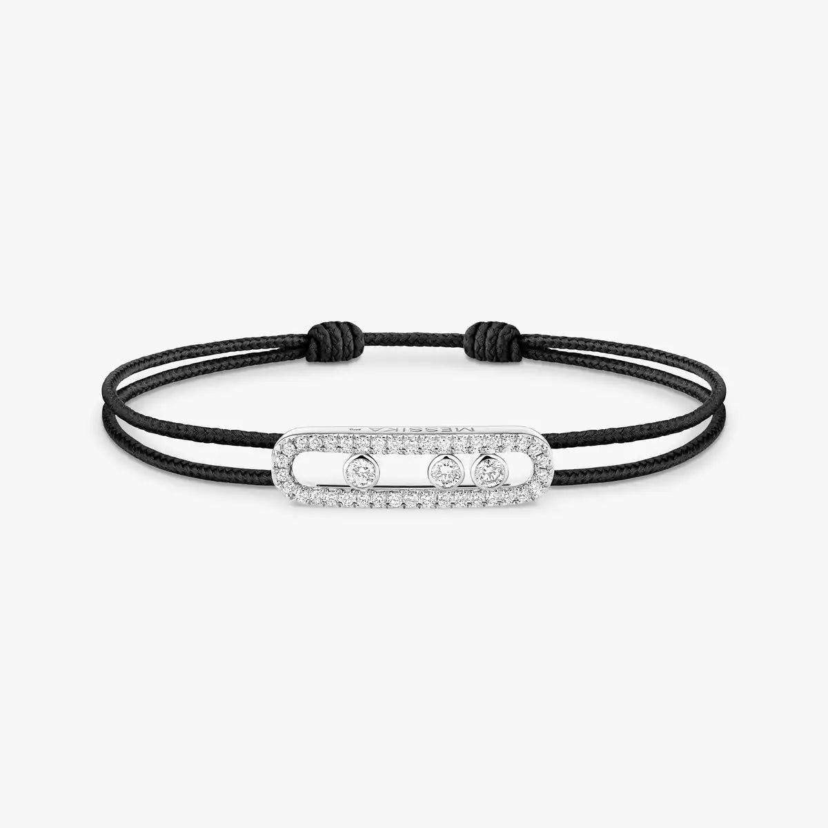 [GALE]Messika Care(s) pink cord pavé bracelet