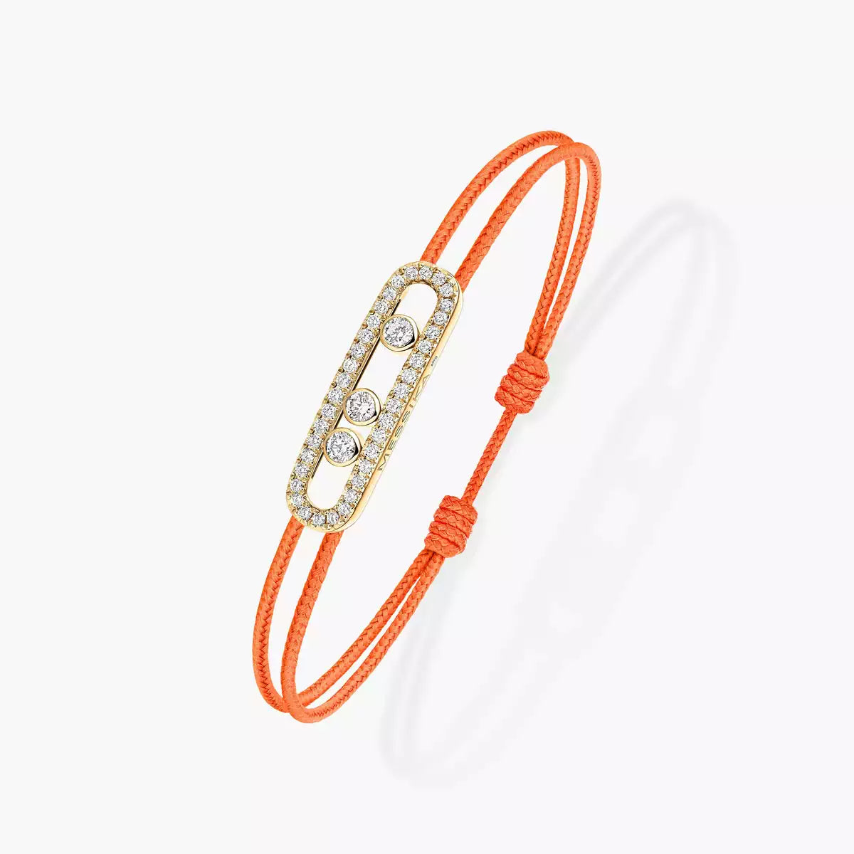 [GALE]Messika Care(s) pink cord pavé bracelet