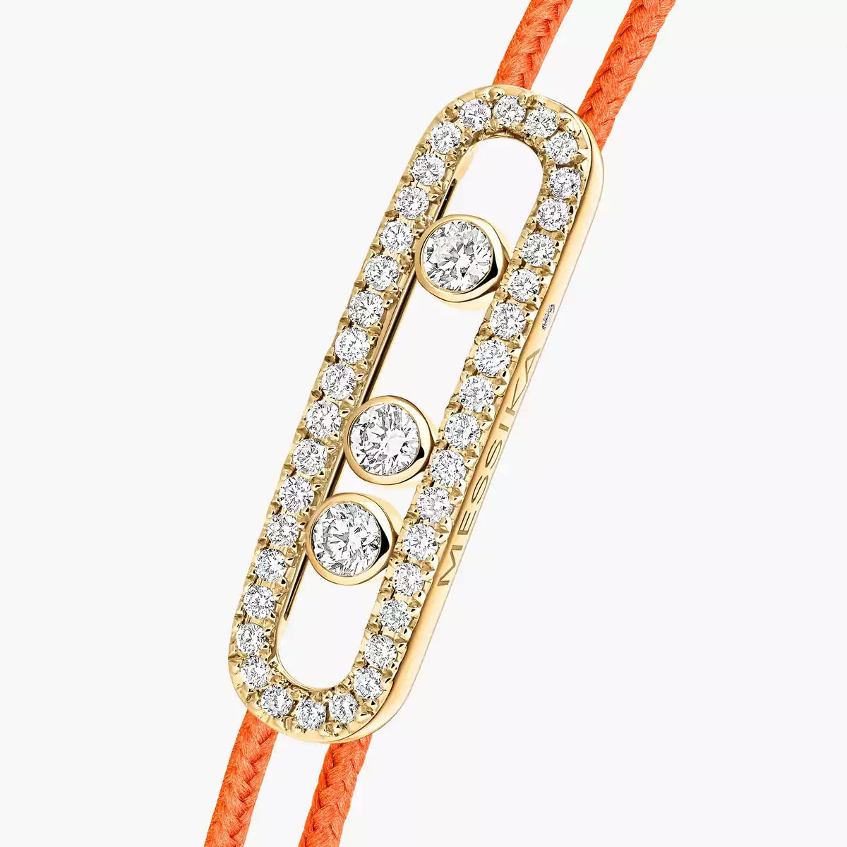 [GALE]Messika Care(s) pink cord pavé bracelet