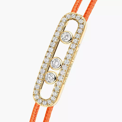 [GALE]Messika Care(s) pink cord pavé bracelet