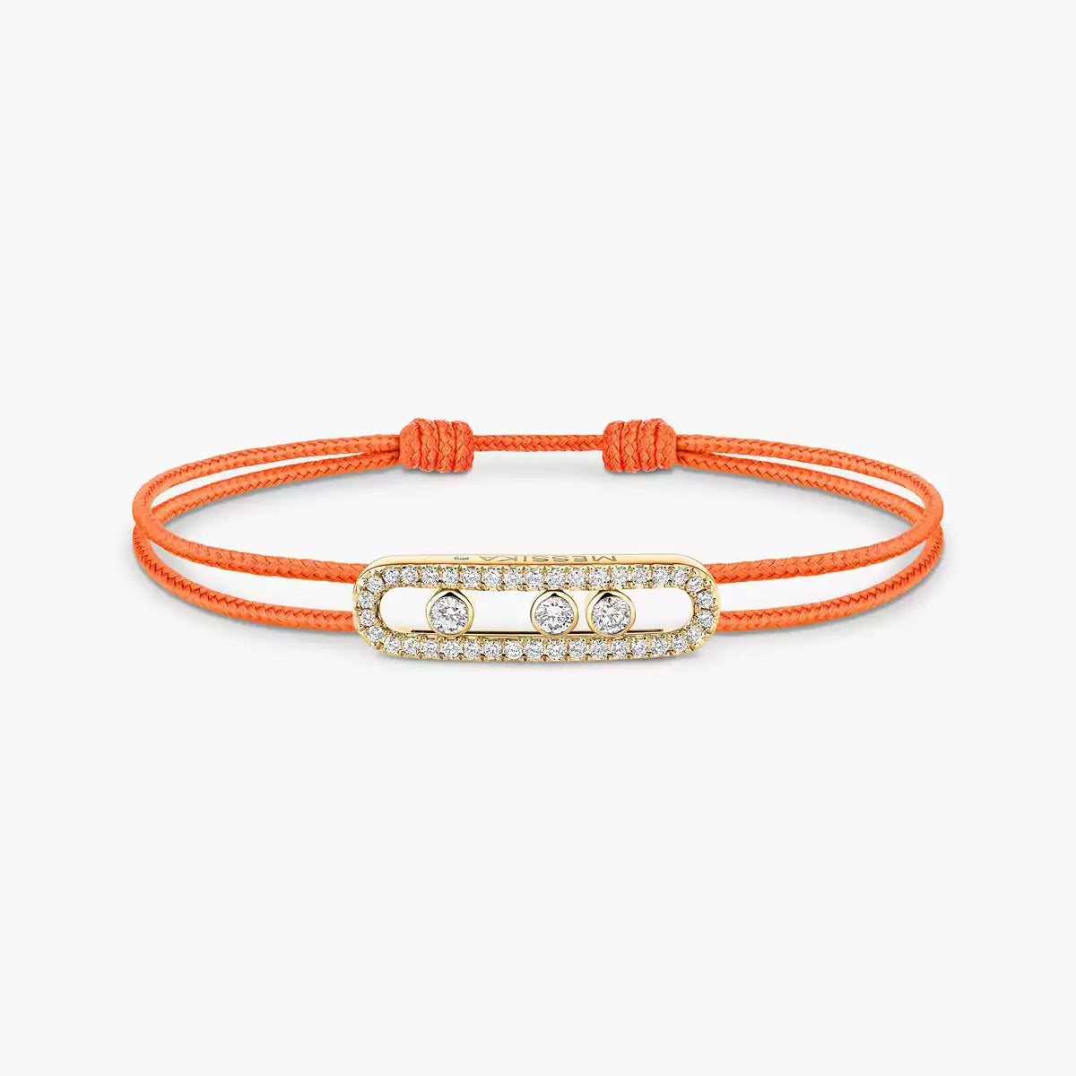 [GALE]Messika Care(s) pink cord pavé bracelet