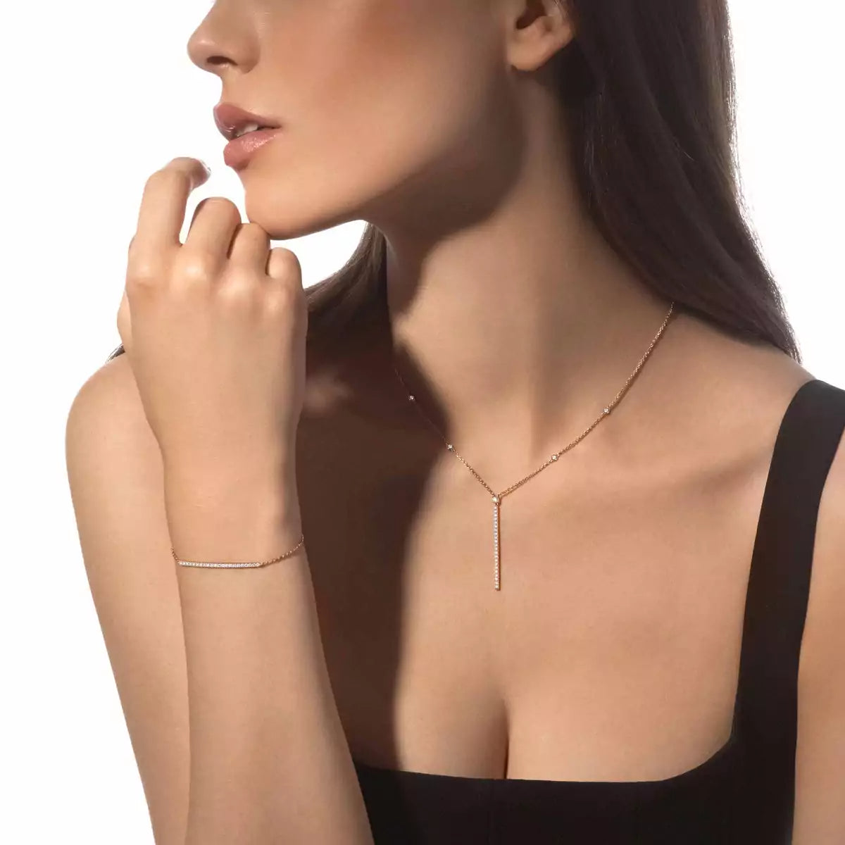 [GALE]Diamond Thin Bangle 0.15ct My Twin Toi & Moi