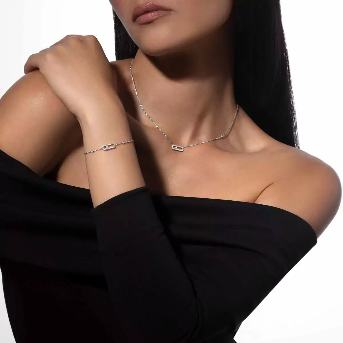 [GALE]Move Uno Diamond Bracelet