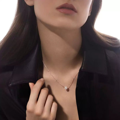 [GALE]Diamond Necklace 0,20ct Brilliant Shape Joy