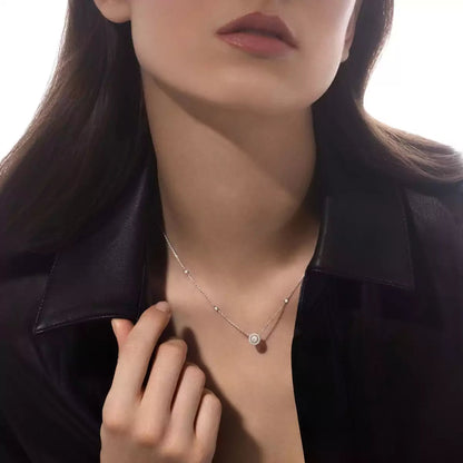 [GALE]Diamond Necklace 0,20ct Brilliant Shape Joy