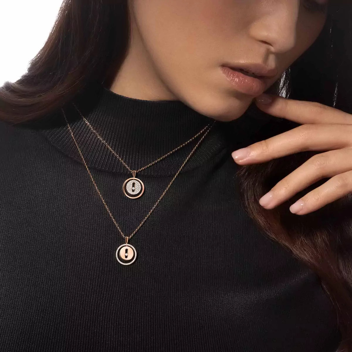 [GALE] Lucky Move Diamond Necklace