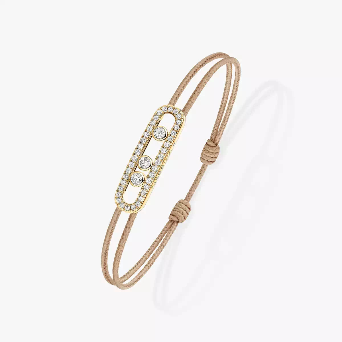 [GALE]Messika Care(s) pink cord pavé bracelet