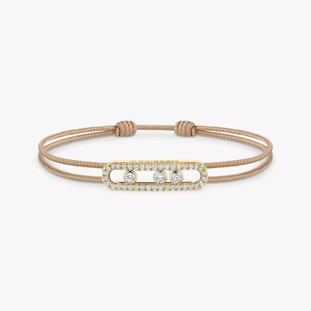 [GALE]Messika Care(s) pink cord pavé bracelet