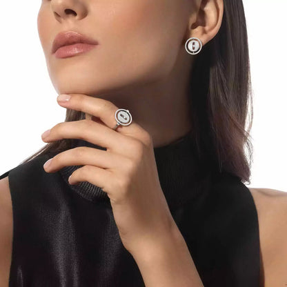 [GALE]Lucky Move Diamond Earrings