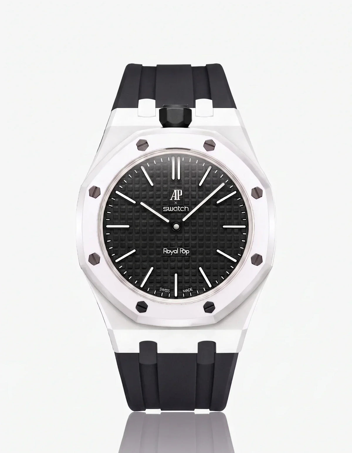 Silicone Strap & Case Royal Pop Ocho Negro(Customize  Colors)